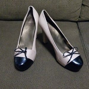 Me too tan genuine leather women's Size10 heels